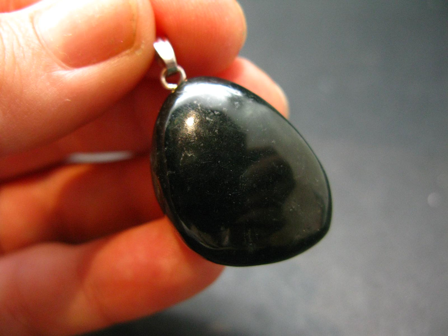 Seraphinite Clinochlore Silver Pendant From Russia - 1.3''