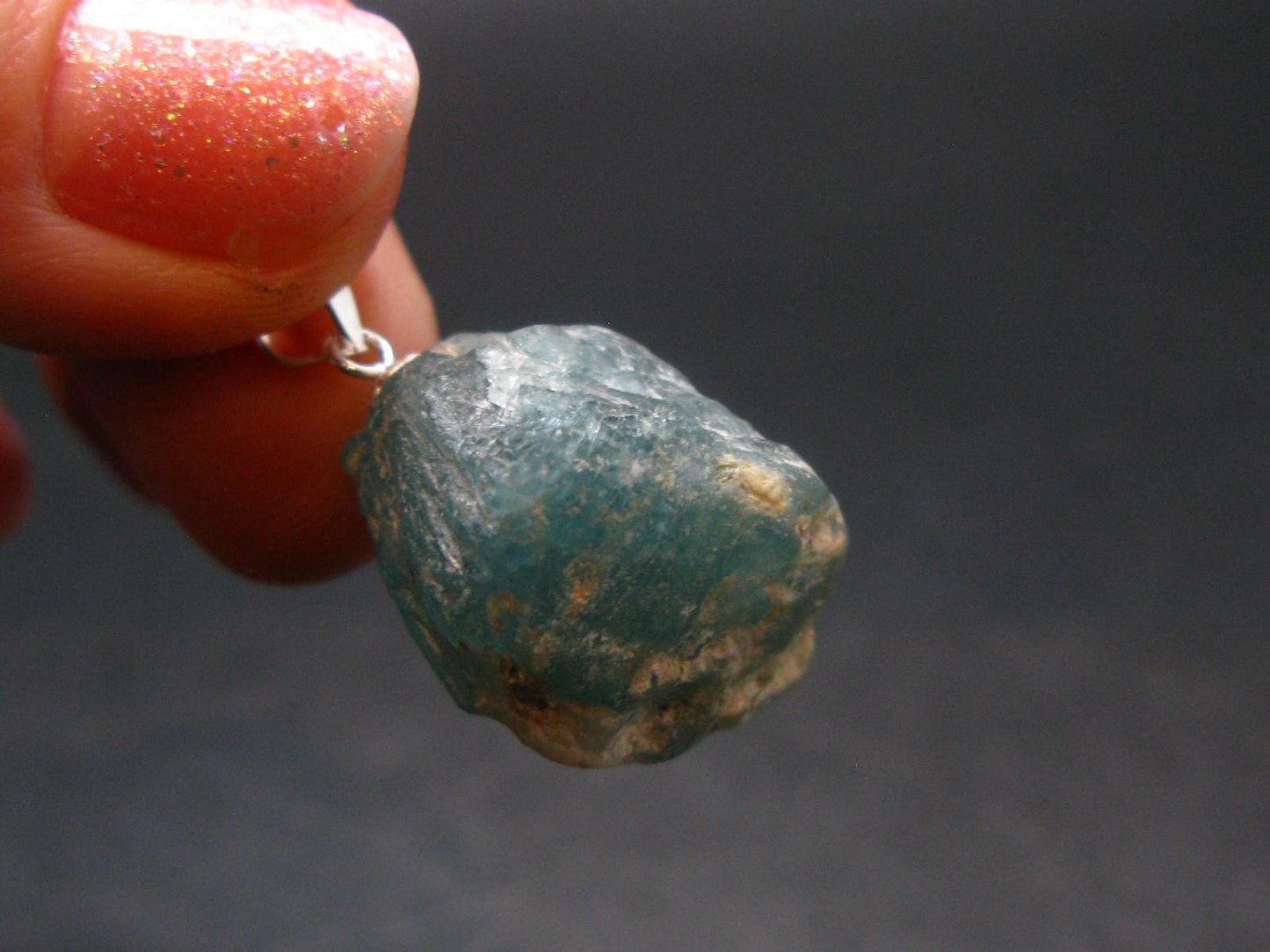 Grandidierite Silver Pendant From Madagascar - 1.0" - 5.90 Grams