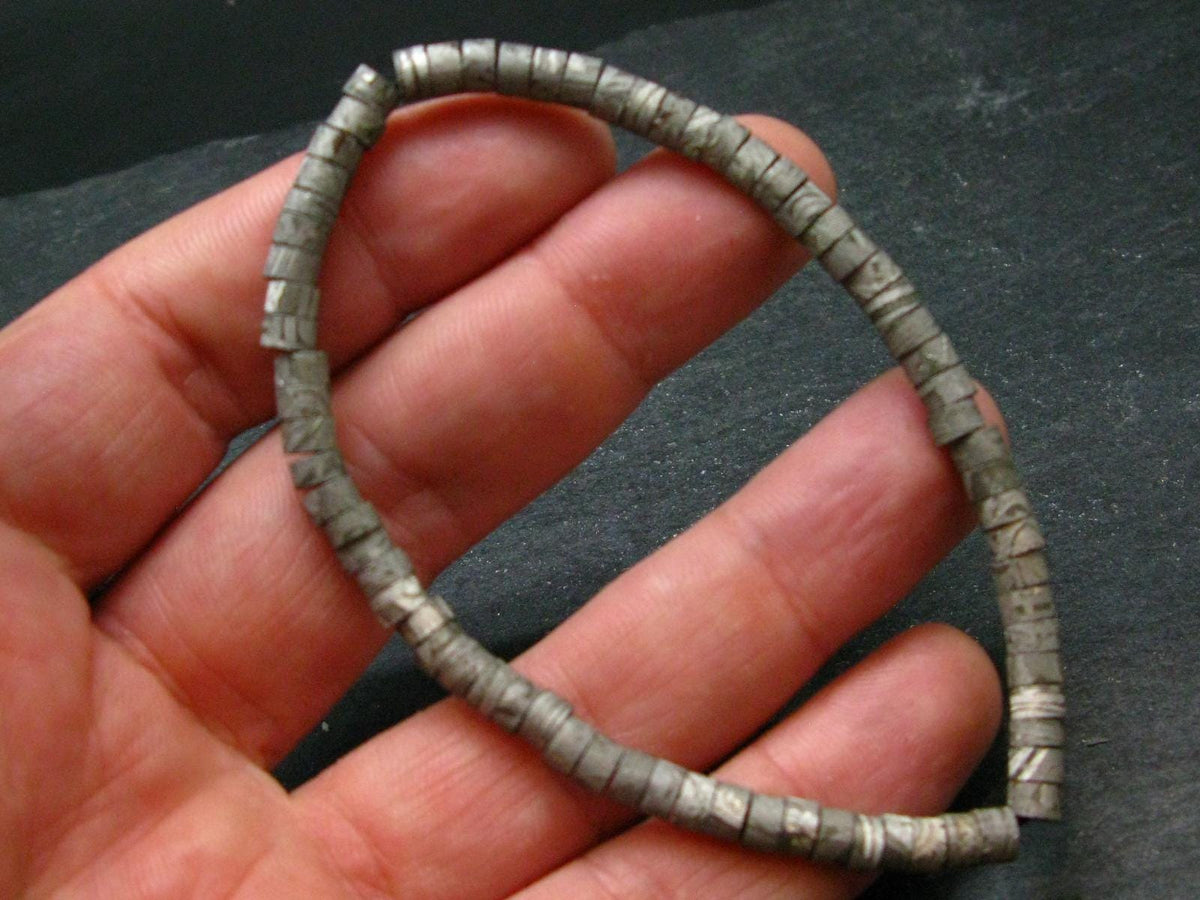 Meteorite Gibeon Genuine Bracelet ~ 8 Inches ~ 5mm Rondelle Beads