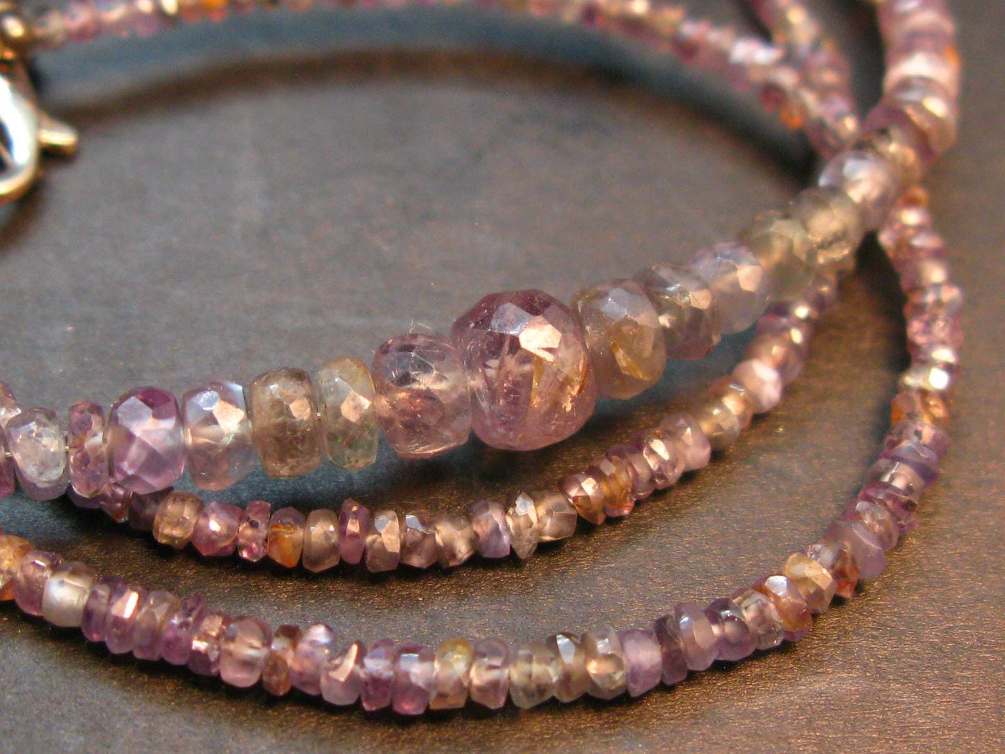 Extremely Rare Alexandrite Necklace - 19" - Rondelle Facetted Beads - 41 Carats