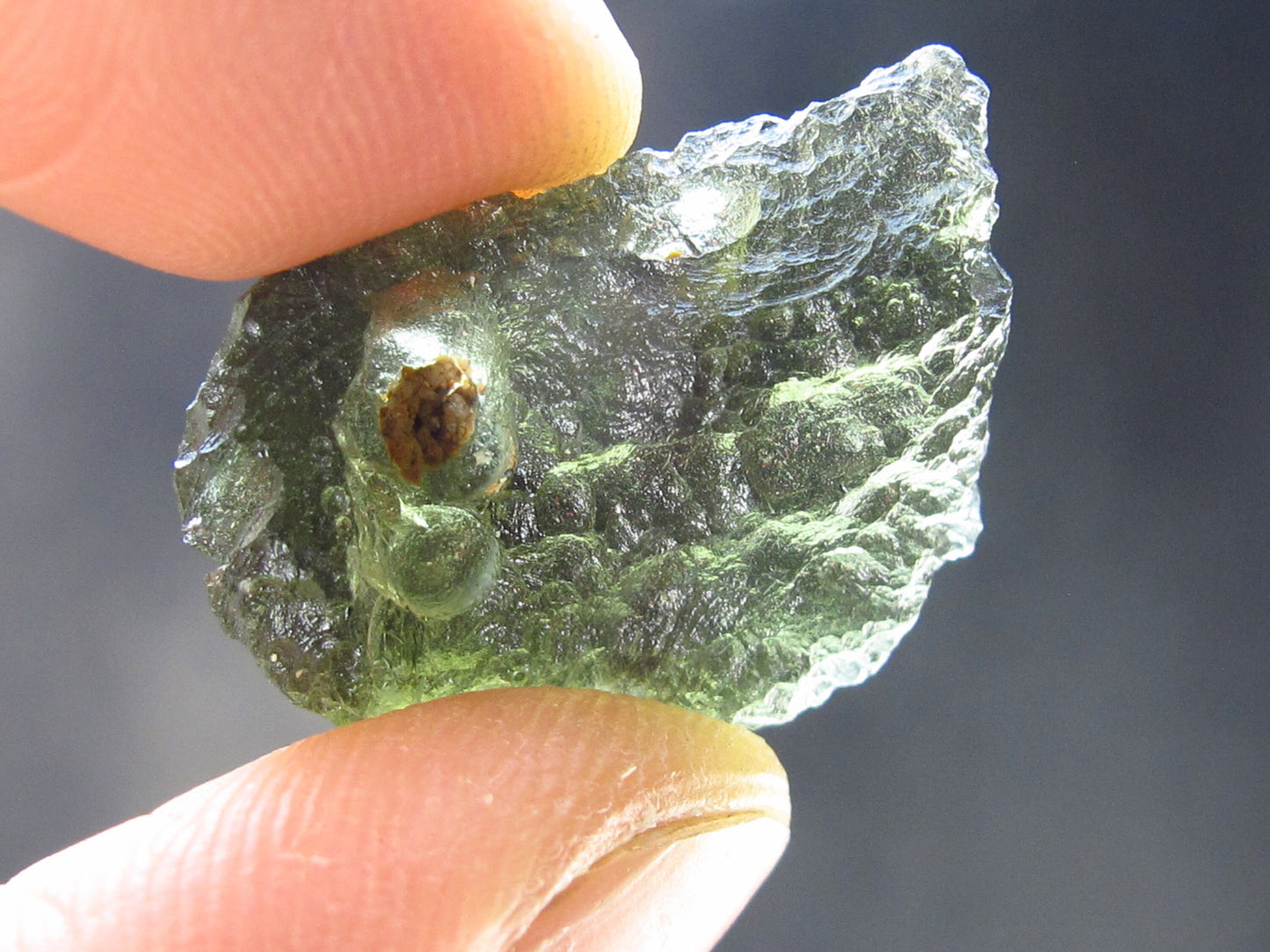 Moldavite Tektite Raw Piece from Czech Republic - 0.9" - 17.55 Carats - 3.5 Grams