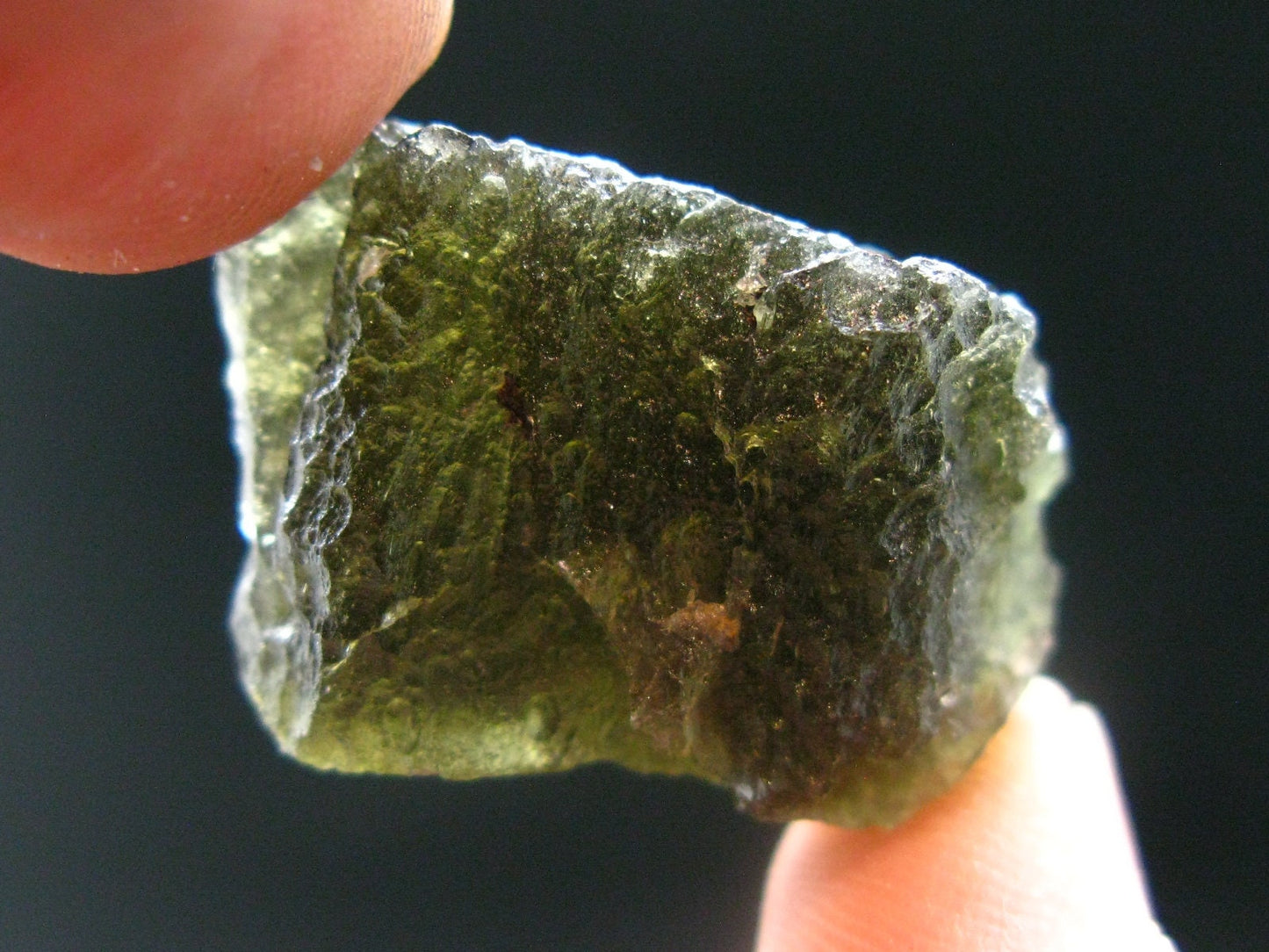 Rare Moldavite Tektite Raw Piece From Czech Republic - 1.2" - 8.75 Grams
