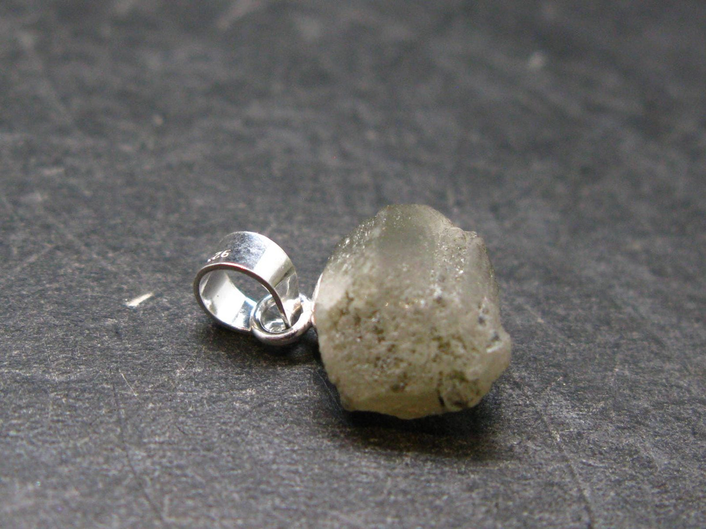 Phenakite Phenacite Silver Pendant from Brazil - 0.6 Inches - 0.82 Grams