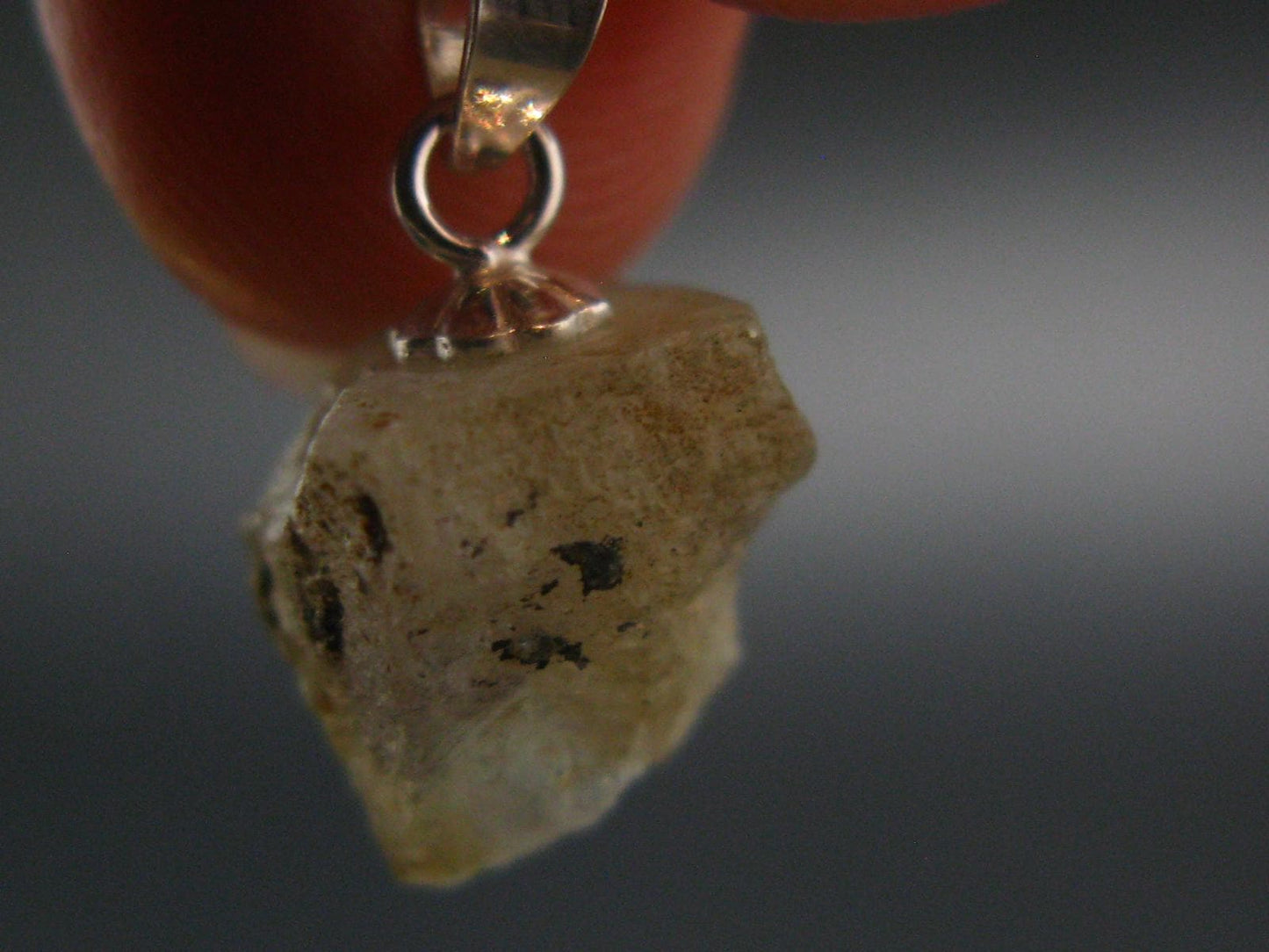 Phenakite Phenacite Silver Pendant from Brazil - 0.6 Inches - 1.0 Grams