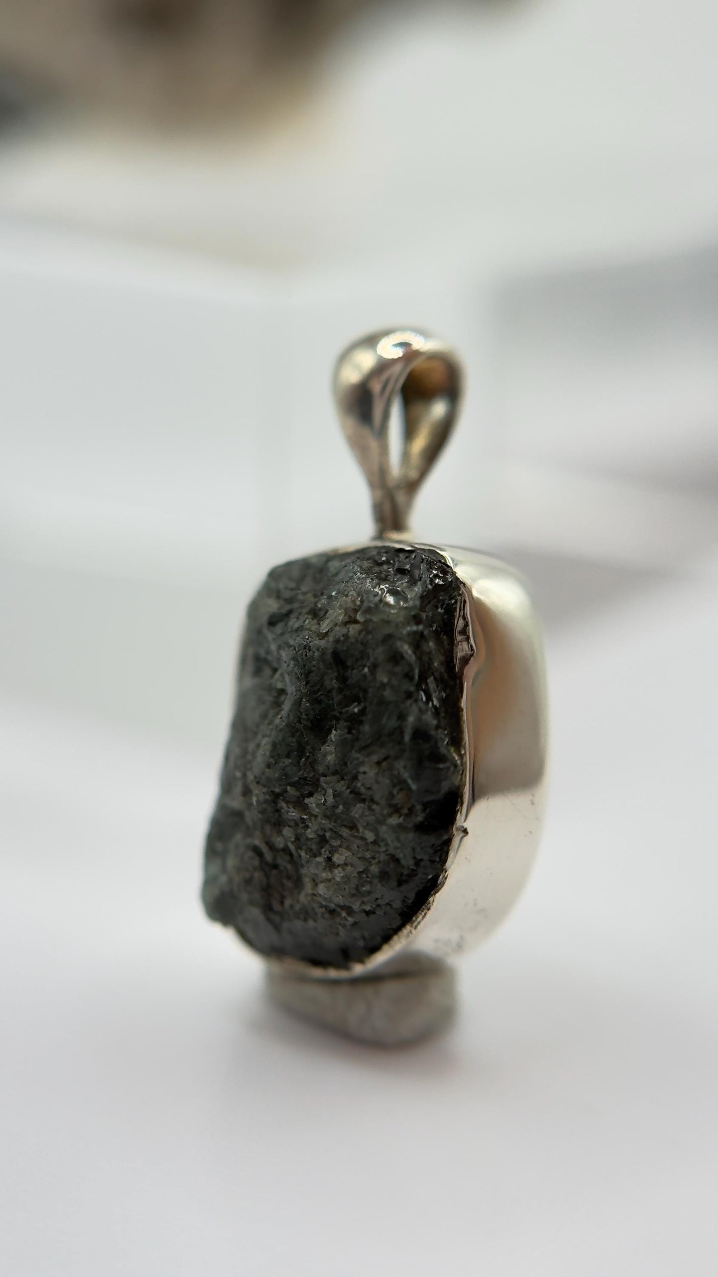 Raw Alexandrite Pendant Color Change Stone Silver Necklace June Birthstone Gift Natural Gemstone