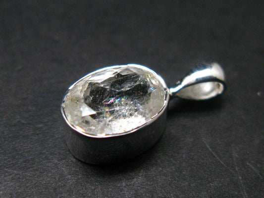 Gem Phenakite Phenacite Facetted Pendant from Russia - 1.43 Grams - 0.7"