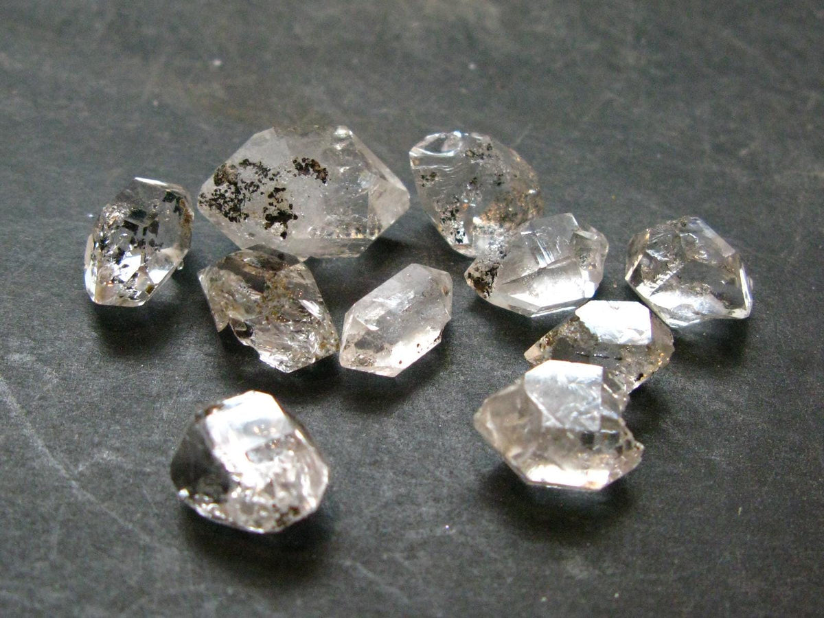 Lot Of 10 Fine Herkimer Diamond Quartz Crystals From New York - 13.0 Grams