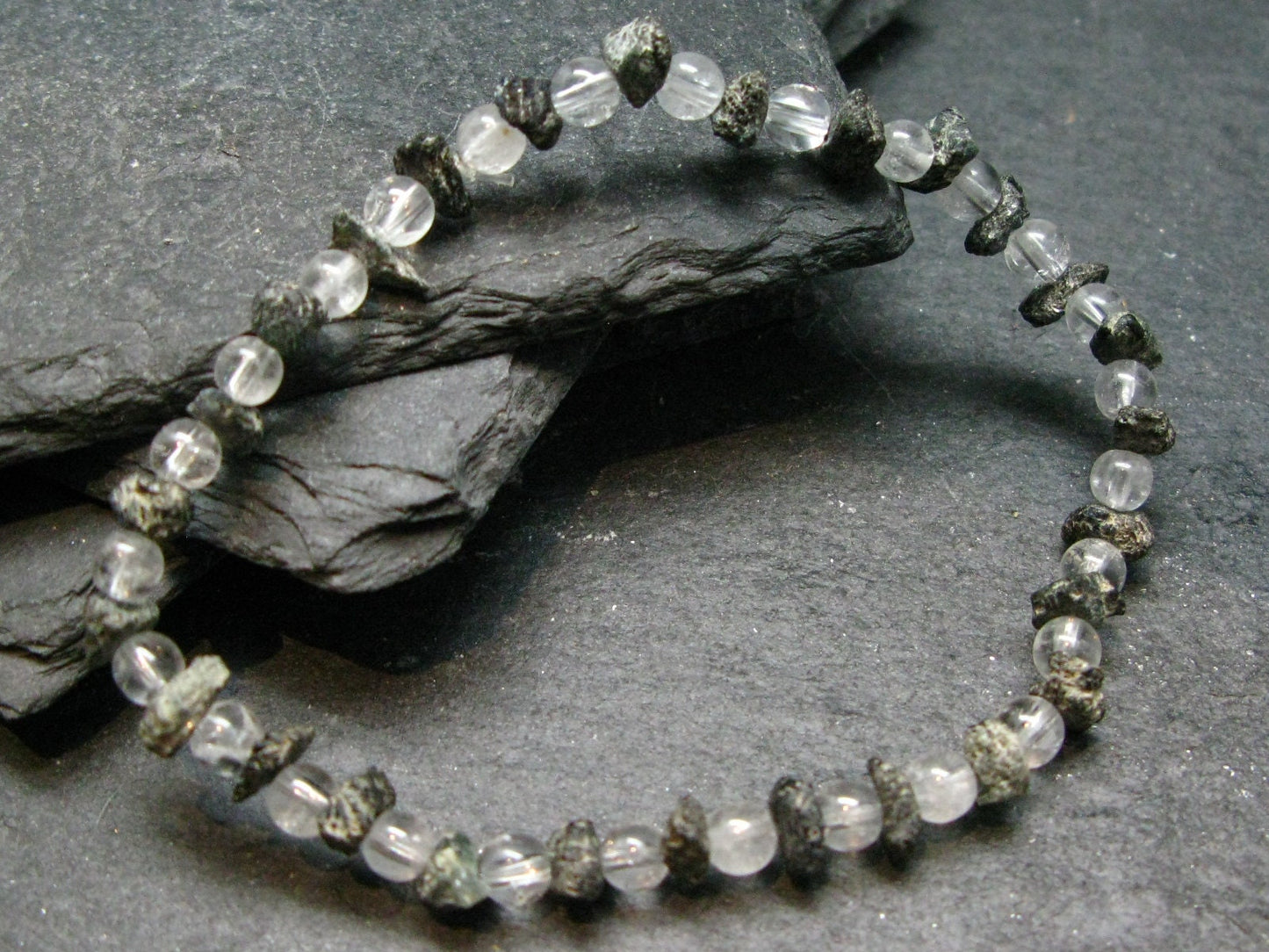 Alexandrite Chrysoberyl & Quartz Genuine Bracelet ~ 7 Inches ~ 6mm Crystal Beads