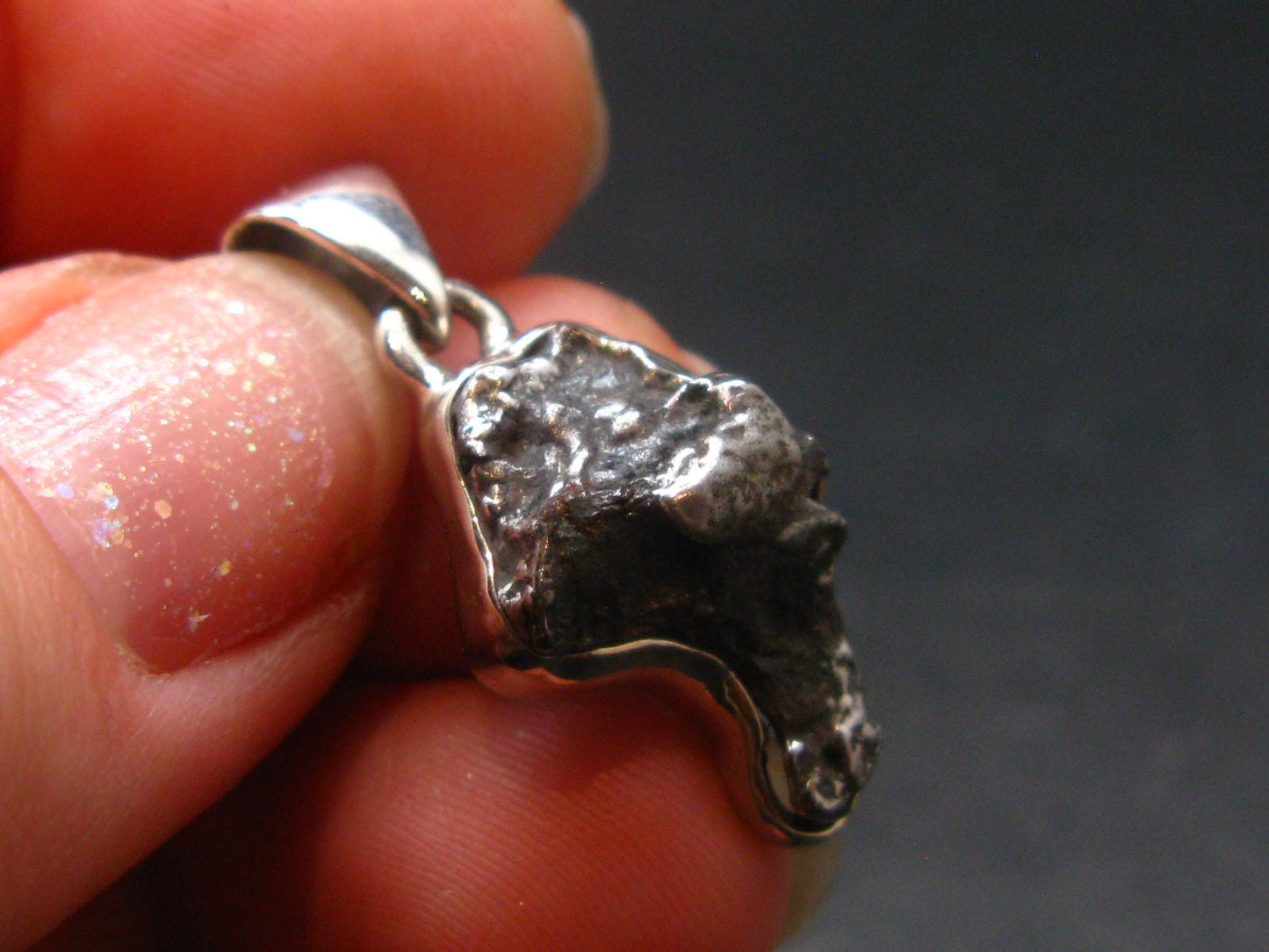 Large Campo Del Cielo Meteorite Pendant from Argentina - 1.0"