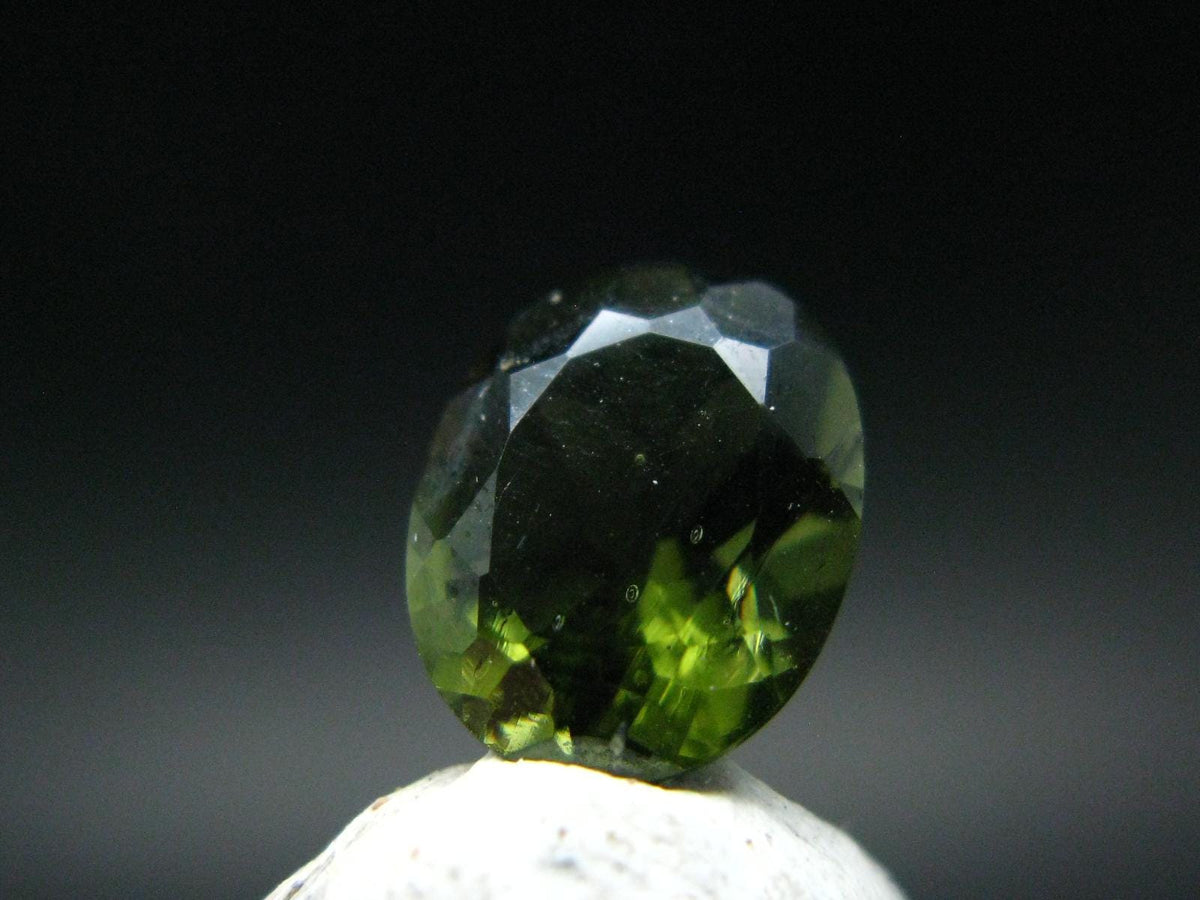 Moldavite Tektite Gem Cut Facetted Stone from Czech Republic - 2.02 Carats - 10x8mm