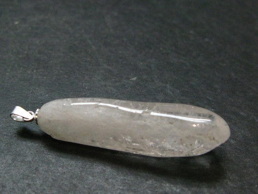 Nice Terminated Danburite Crystal Silver Pendant from Mexico - 2.0" - 8.51 Grams