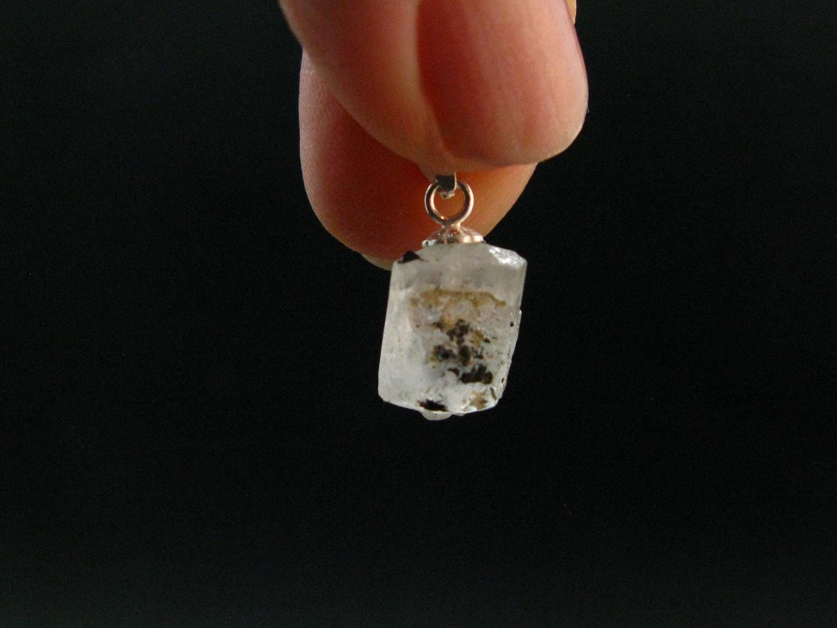 Rare Gem Phenacite Phenakite Crystal Silver Pendant From Myanmar (Burma) - 6.05 Carats - 0.7"