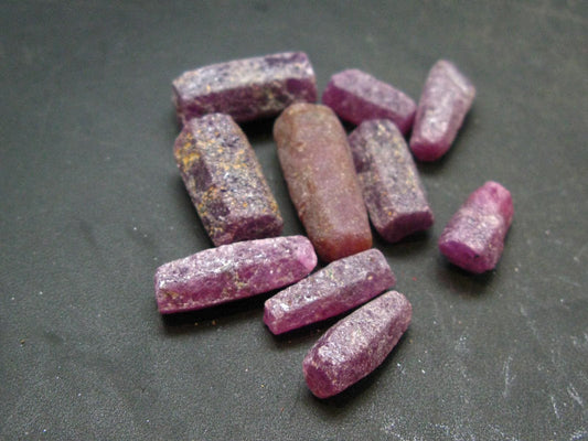Lot of 10 Ruby Crystals from Winza Tanzania - 27.27 Grams