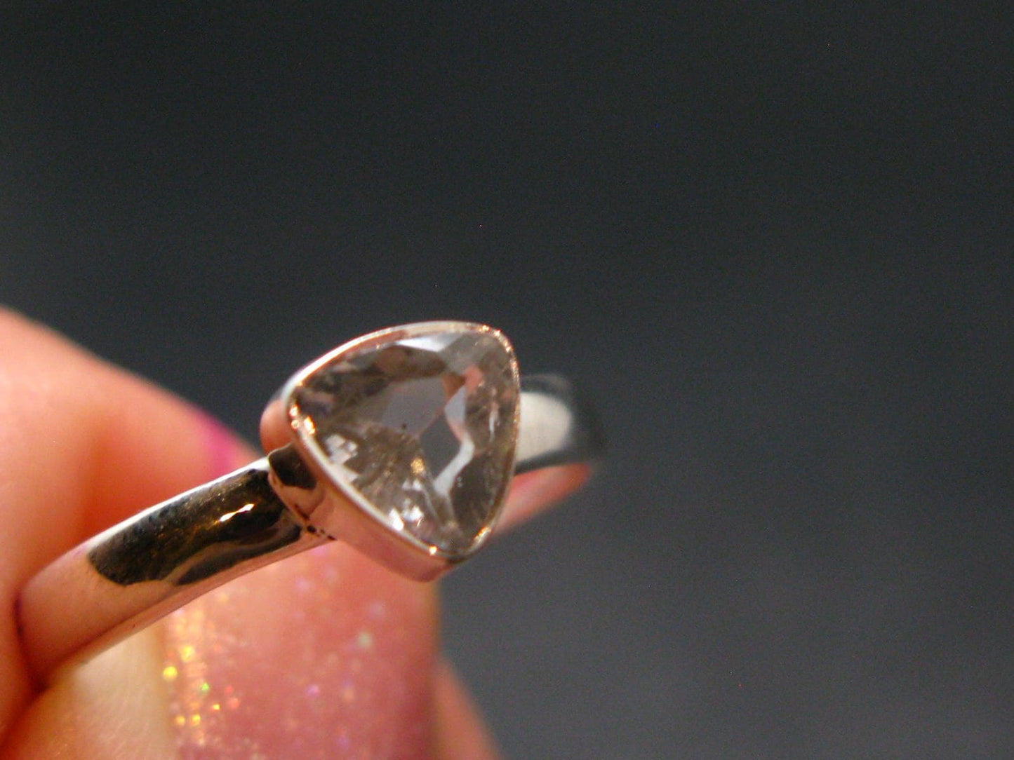 0.42 Carat Phenakite Phenacite Gem Sterling Silver Size 7 Ring from Russia - 1.64 grams