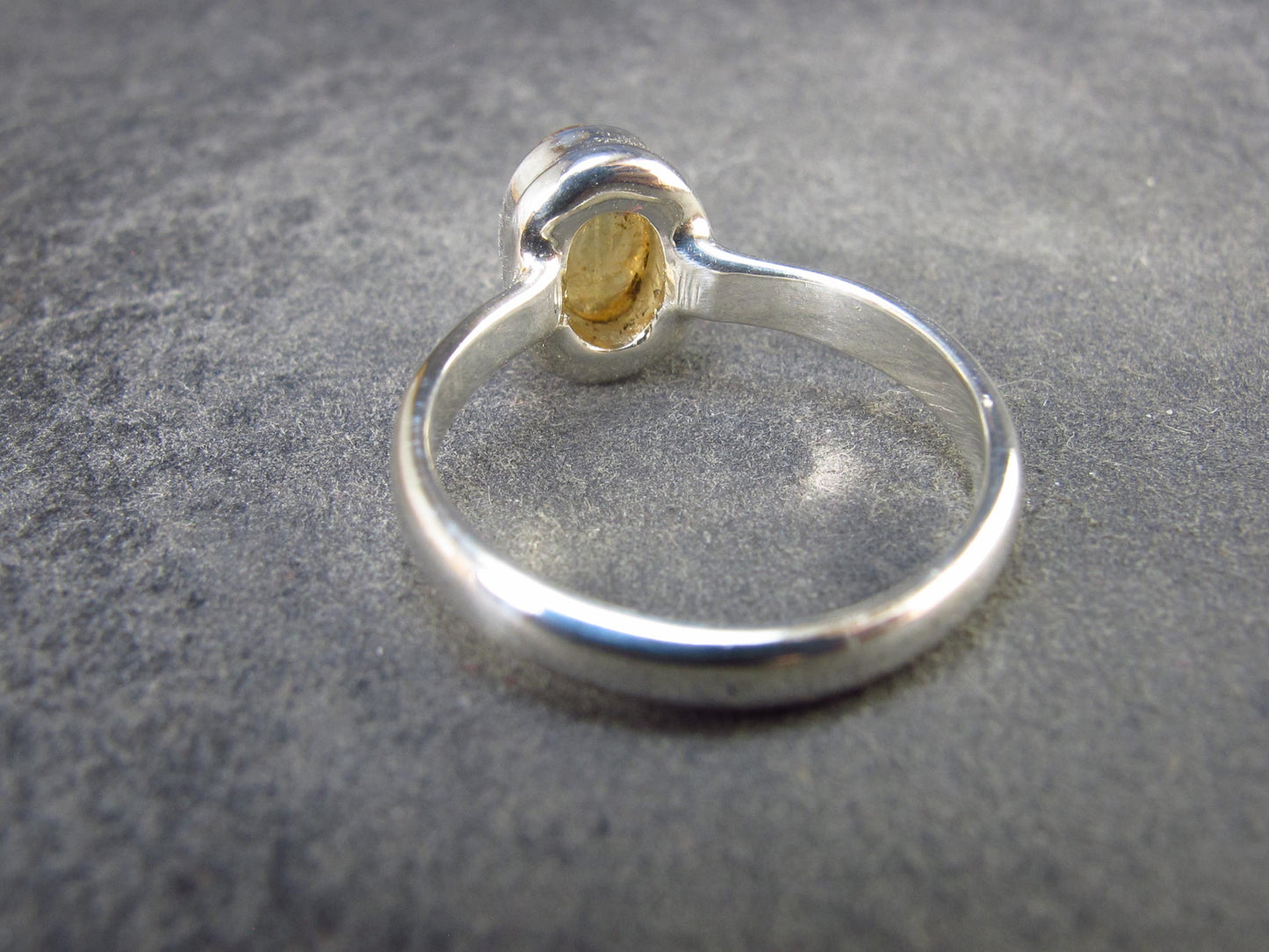 Fabulous Untreated Imperial Topaz 925 Silver Ring from Brazil - Size 6.25 - 2.89 Grams