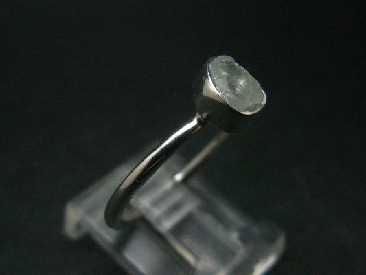 Euclase Crystal Silver Ring From Brazil - Size 6 - 1.90 Grams