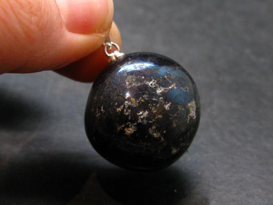 Covelite Covellite Crystal Silver Pendant From Peru - 1.2" - 26.14 Grams