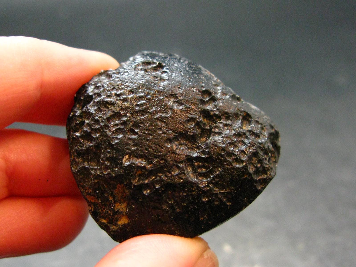 Rare Large Black Tibetan Tektite Raw Piece from Tibet - 1.4" - 27.62 Grams