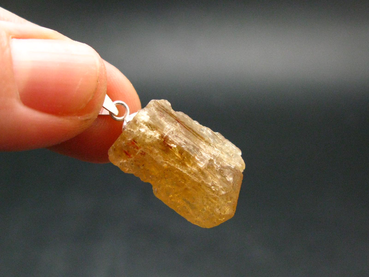 Imperial Topaz Crystal Pendant From Brazil - 1.0" - 4.0 Grams