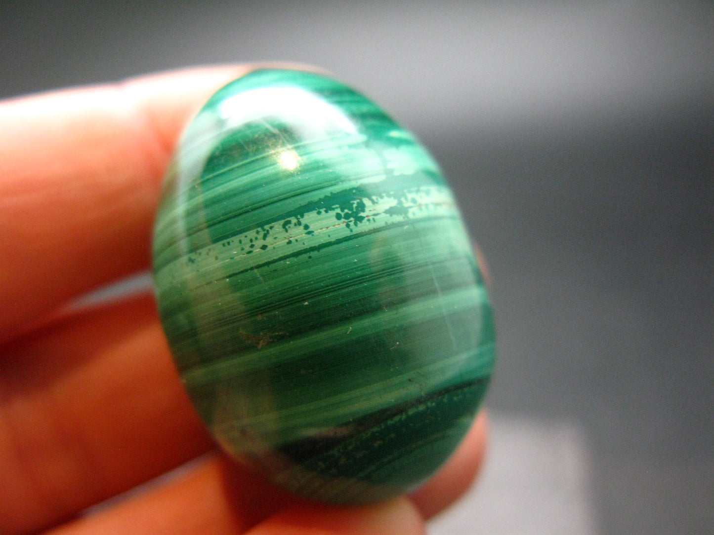 Malachite Egg Carving From Congo - 1.3" - 36.08 Grams