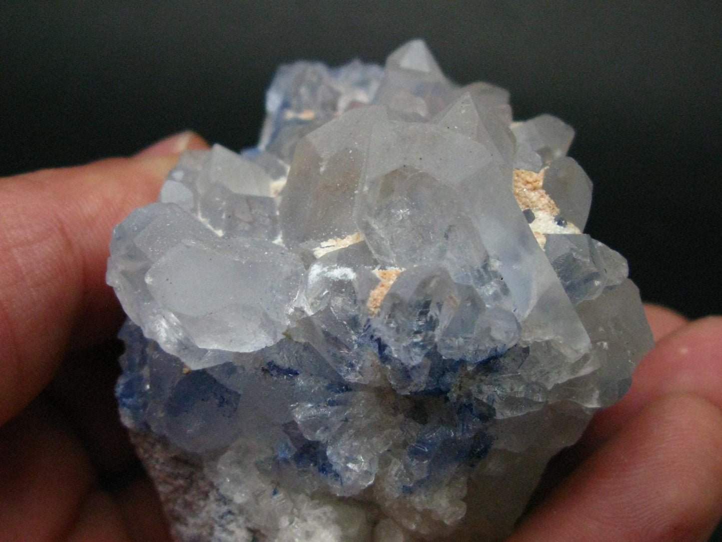 Dumortierite In Quartz Inclusion Cluster From Brazil - 3.2" - 195.96 Grams