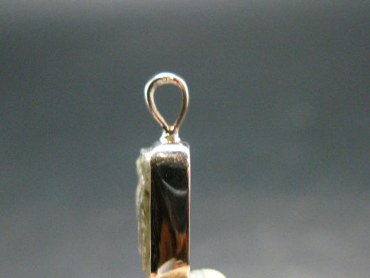Phenakite Phenacite Crystal Silver Pendant From Brazil - 0.7" - 1.25 Grams