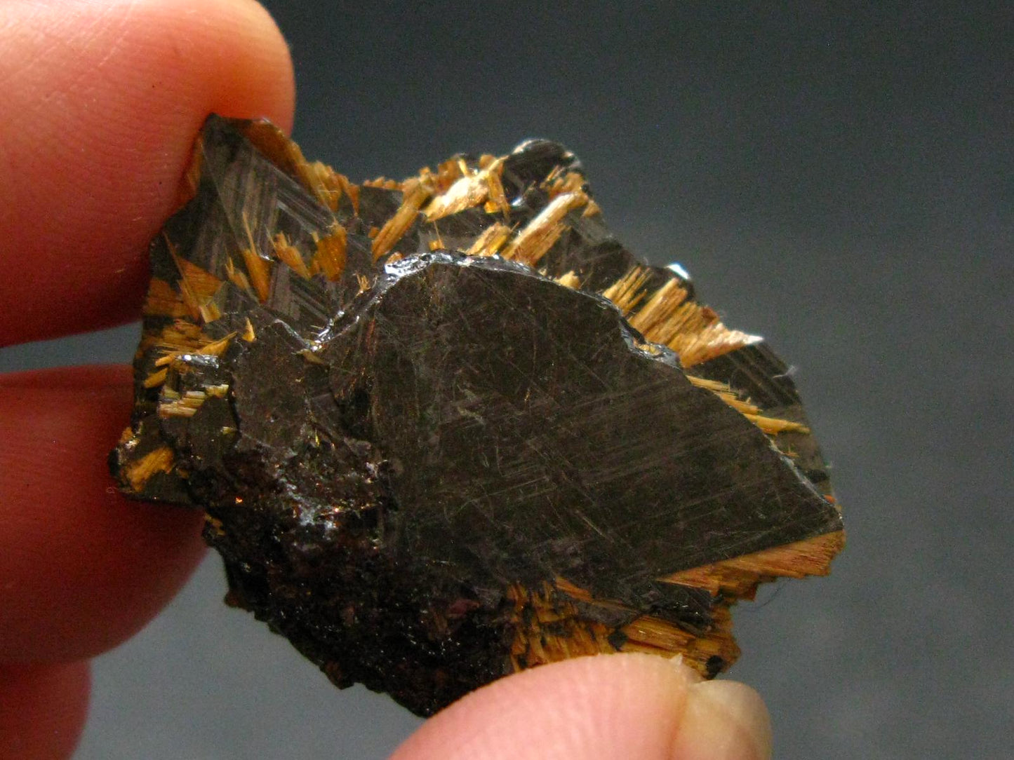 Large Hematite and Rutile Cluster from Brazil - 1.2" - 13.2 Grams