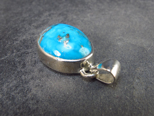 Turquoise Silver Pendant - 1.2" - 6.14 Grams
