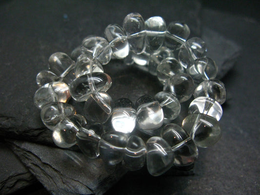 Prasiolite Green Amethyst Genuine Bracelet ~ 7 Inches ~ 12mm Tumbled Beads