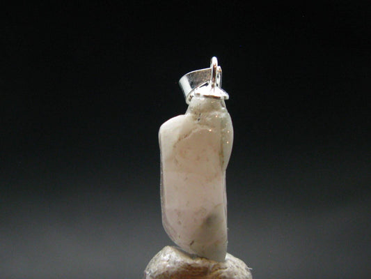 Phenakite Phenacite Tumbled Crystal Silver Pendant From Brazil - 2.53 Grams - 1.0"
