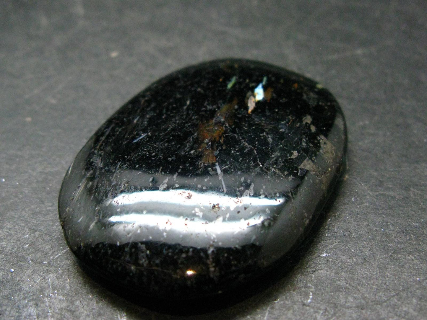 Rare Nuumite Nuummite Tumbled Stone From Greenland - 23.38 Grams - 1.8"