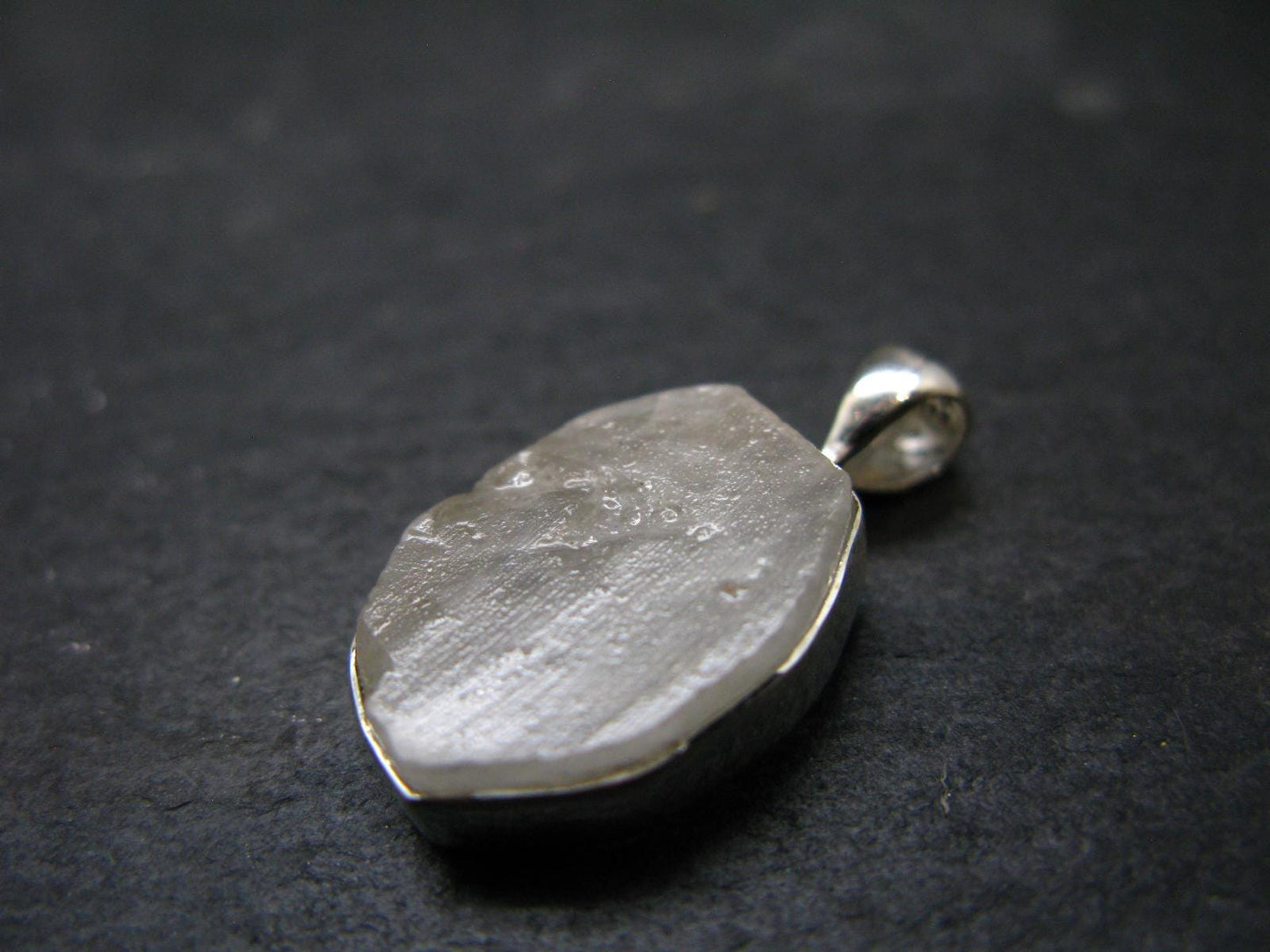 Very Rare White Cryolite 925 Silver Pendant from Greenland - 1.0" - 3.42 Grams
