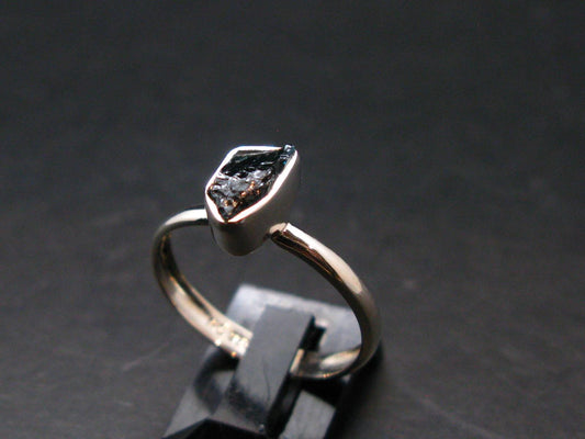 Blue Lazulite Silver Ring From Pakistan - Size 8 - 1.77Grams