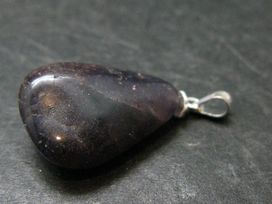 Iolite Cordierite Silver Pendant From India - 1.2" - 3.60 Grams