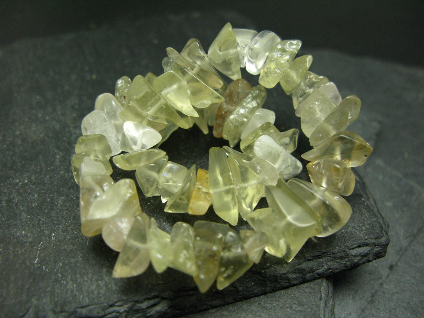 Libyan Tektite Glass Genuine Bracelet ~ 7 Inches ~ 10mm Tumbled Beads