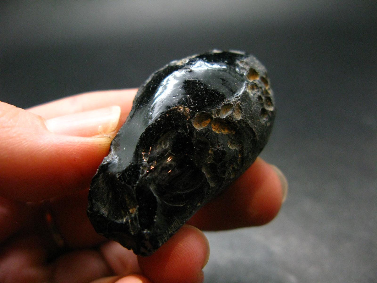 Rare Large Black Tibetan Tektite Raw Piece from Tibet - 1.7" - 27.47 Grams
