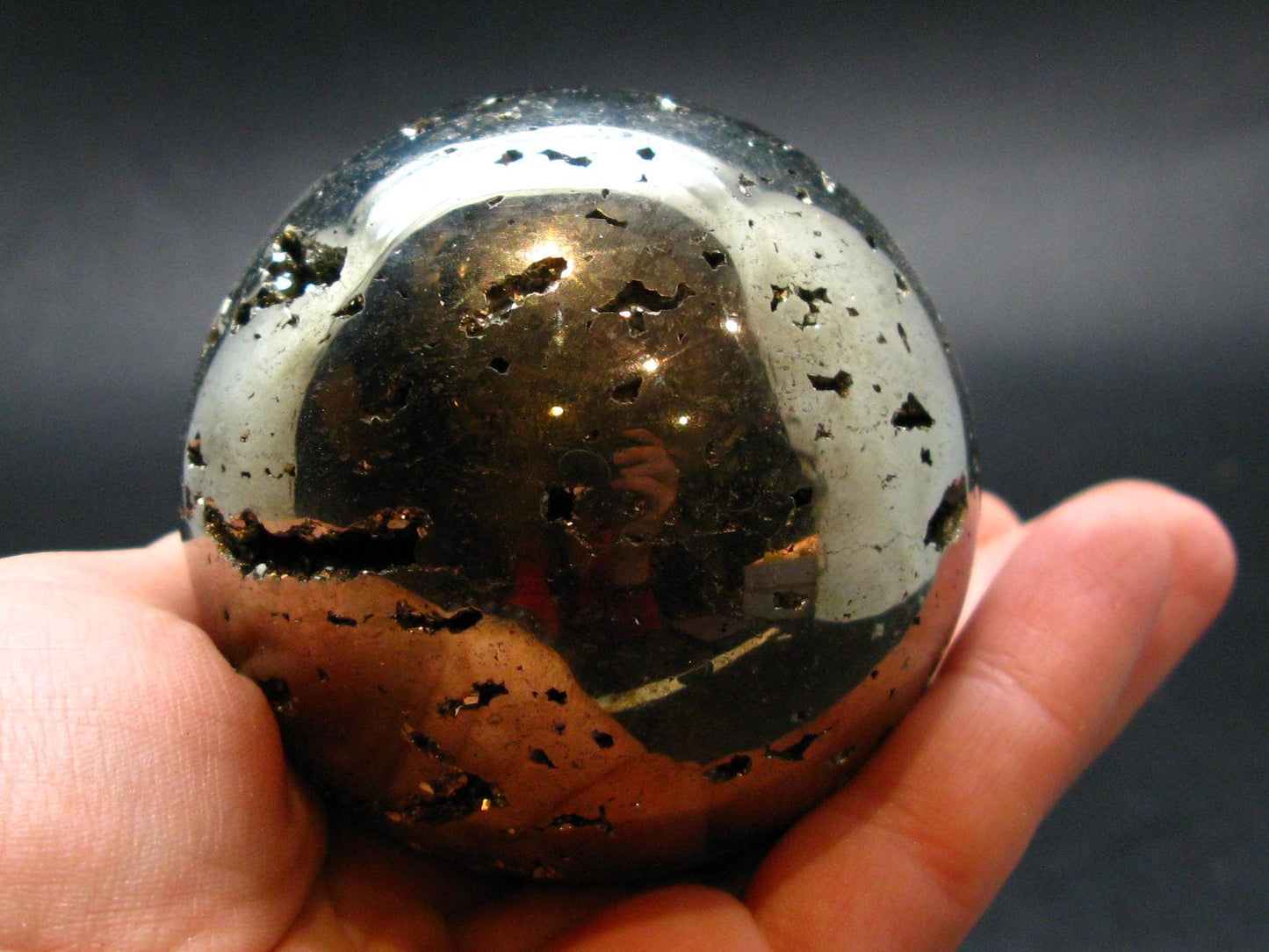 Rare Galena Sphalerite & Pyrite Sphere Ball From Peru - 2.4" - 501 Grams