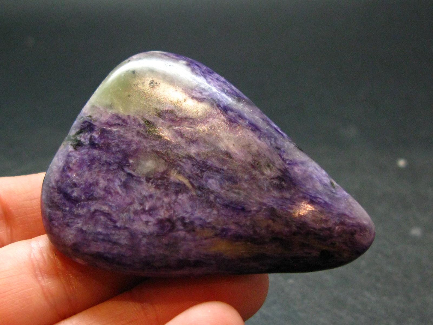 Large Nice Charoite Tumbled Stone from Russia - 59.22 Grams - 2.2"