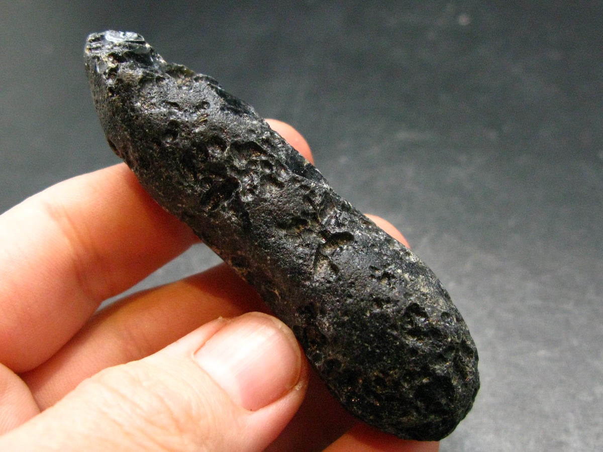 Rare Large Black Tibetan Tektite Raw Piece from Tibet - 2.9" - 38.68 Grams