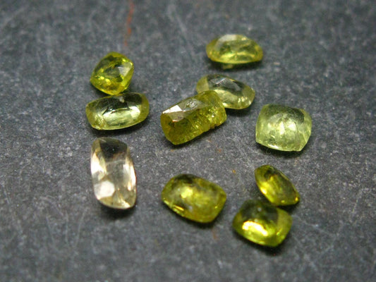Lot of 10 Green Chrysoberyl Cut Gems From Brazil - 3.06 Carats