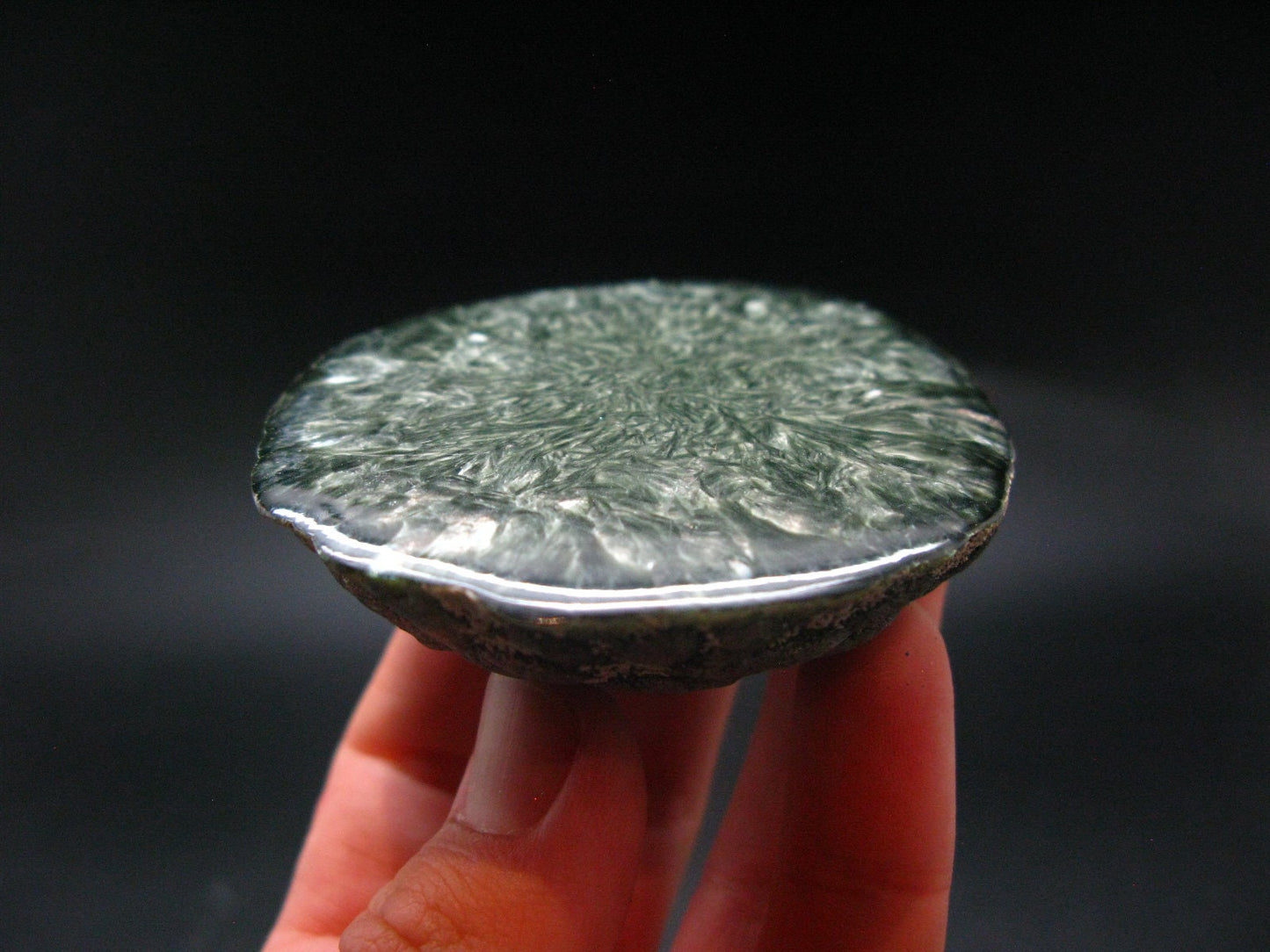 Nice Polished Seraphinite Clinochlore Stalactite Crystal From Russia - 2.4"