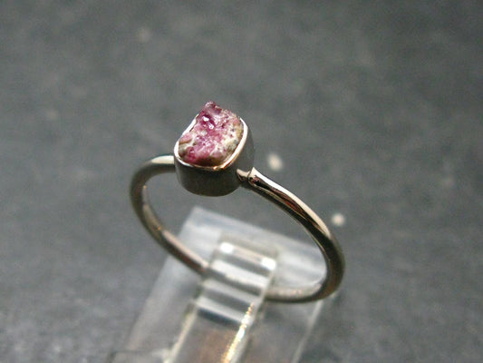 Bixbite Red Emerald Beryl Silver Ring From Utah USA - Size 6 - 1.83 Grams