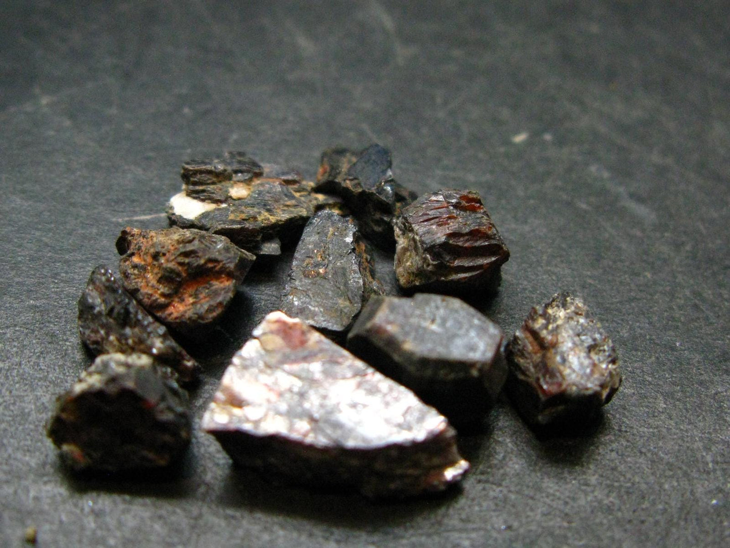 Lot of 10 Mangano Tantalite Crystals From Brazil - 9.70 Grams