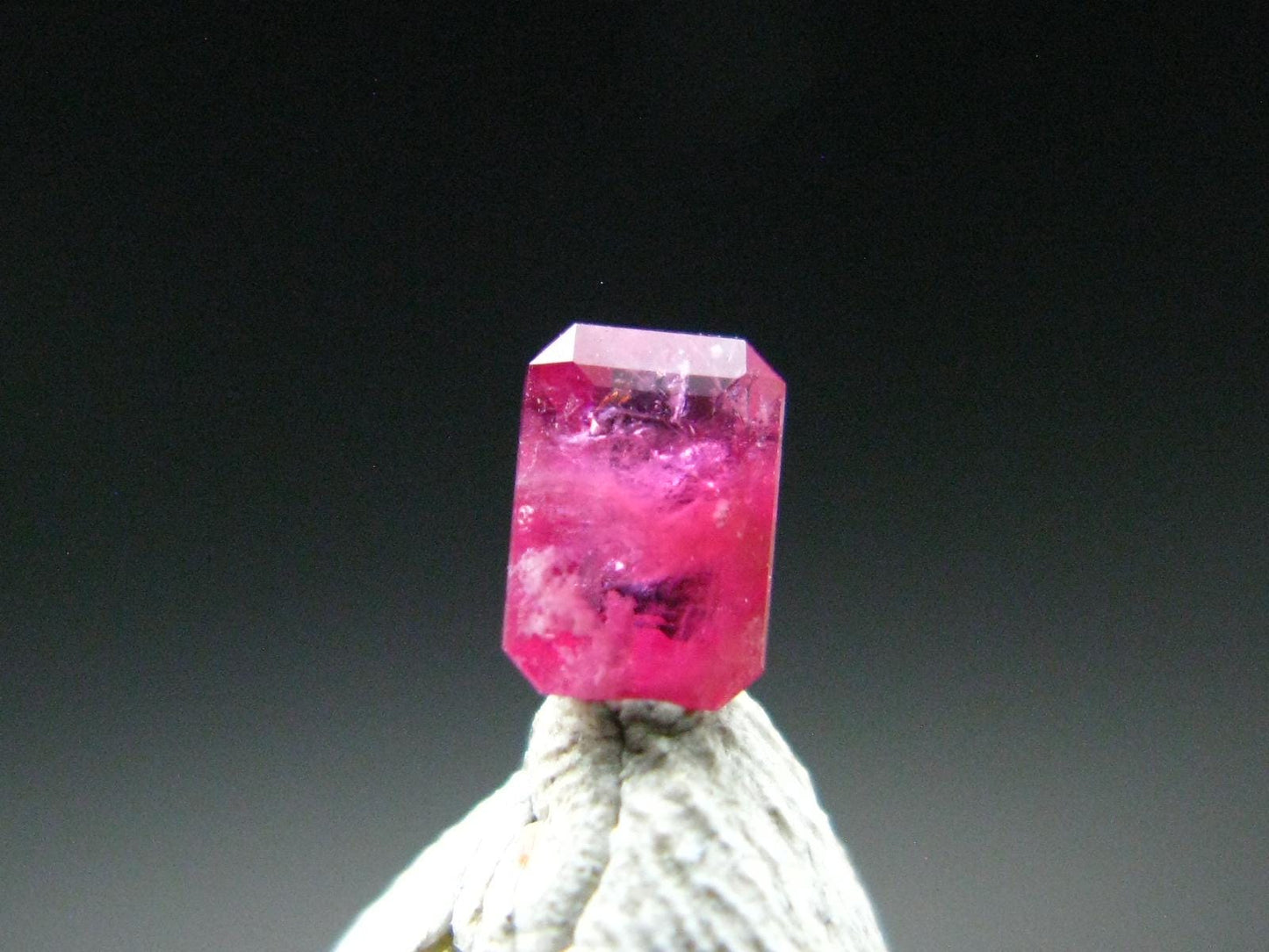Beautiful Rare Gem Bixbite Red Beryl Emerald Cut Stone From Utah USA - 0.19 Carats - 4.6x3.2mm