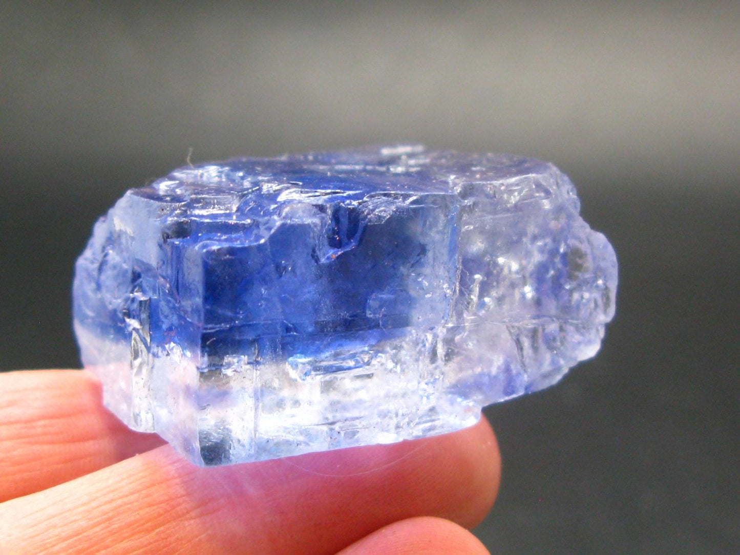 Blue Halite Crystal From USA - 1.35" - 33.8 Grams
