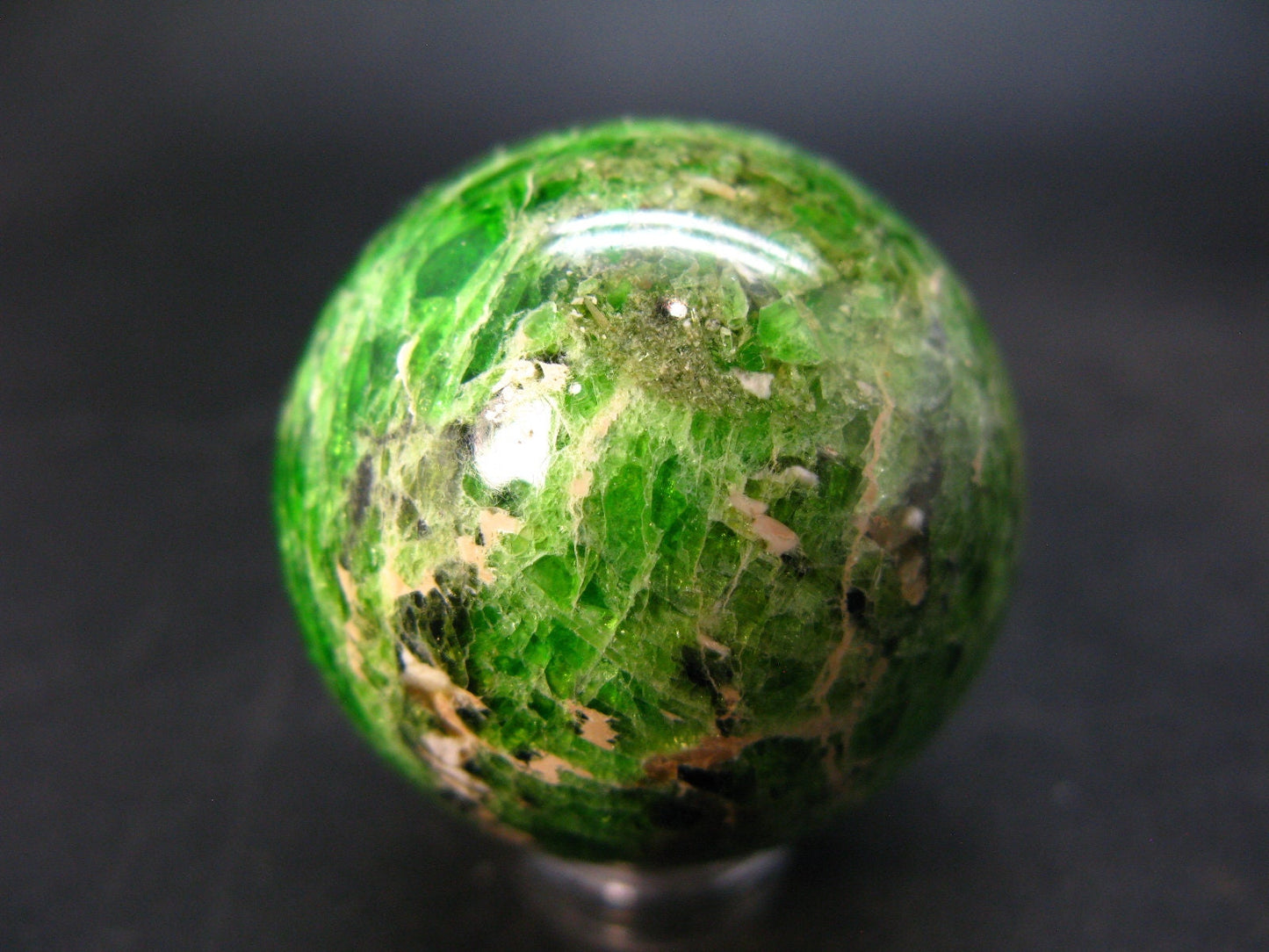 Gem Chrome Diopside Ball Sphere From Russia - 1.5" - 87 Grams