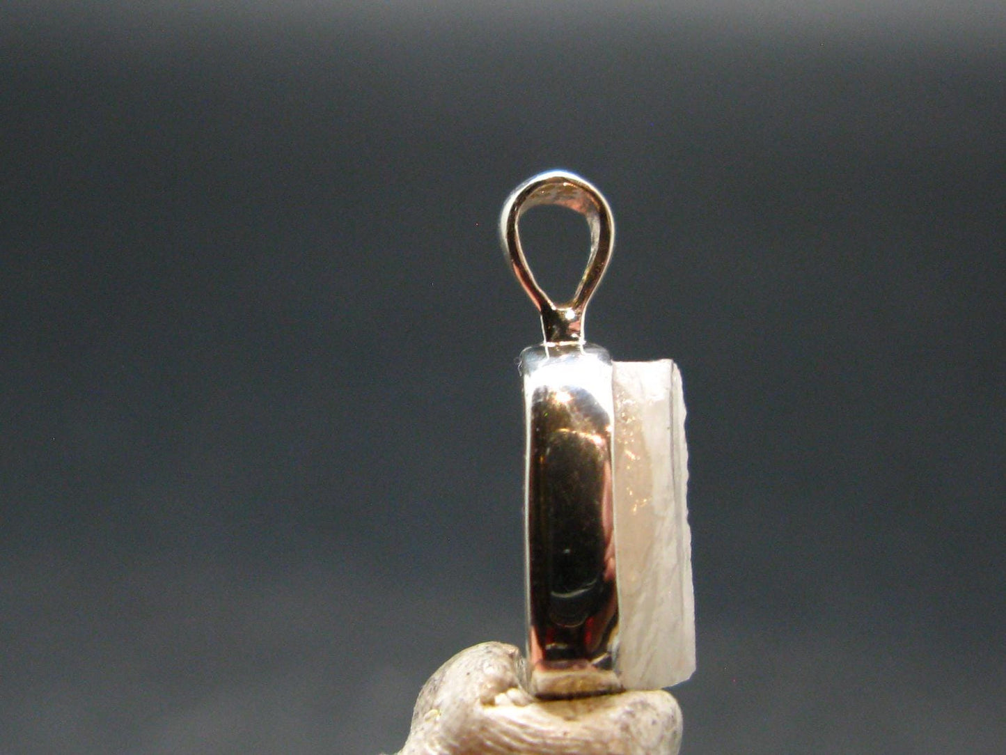 Phenakite Phenacite Silver Pendant from Nigeria - 0.7 Inches - 1.31 Grams