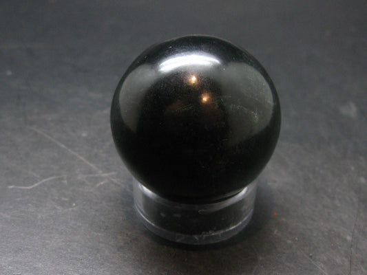 Black Jade Sphere Ball From Greenland - 1.6" - 93.37 Grams