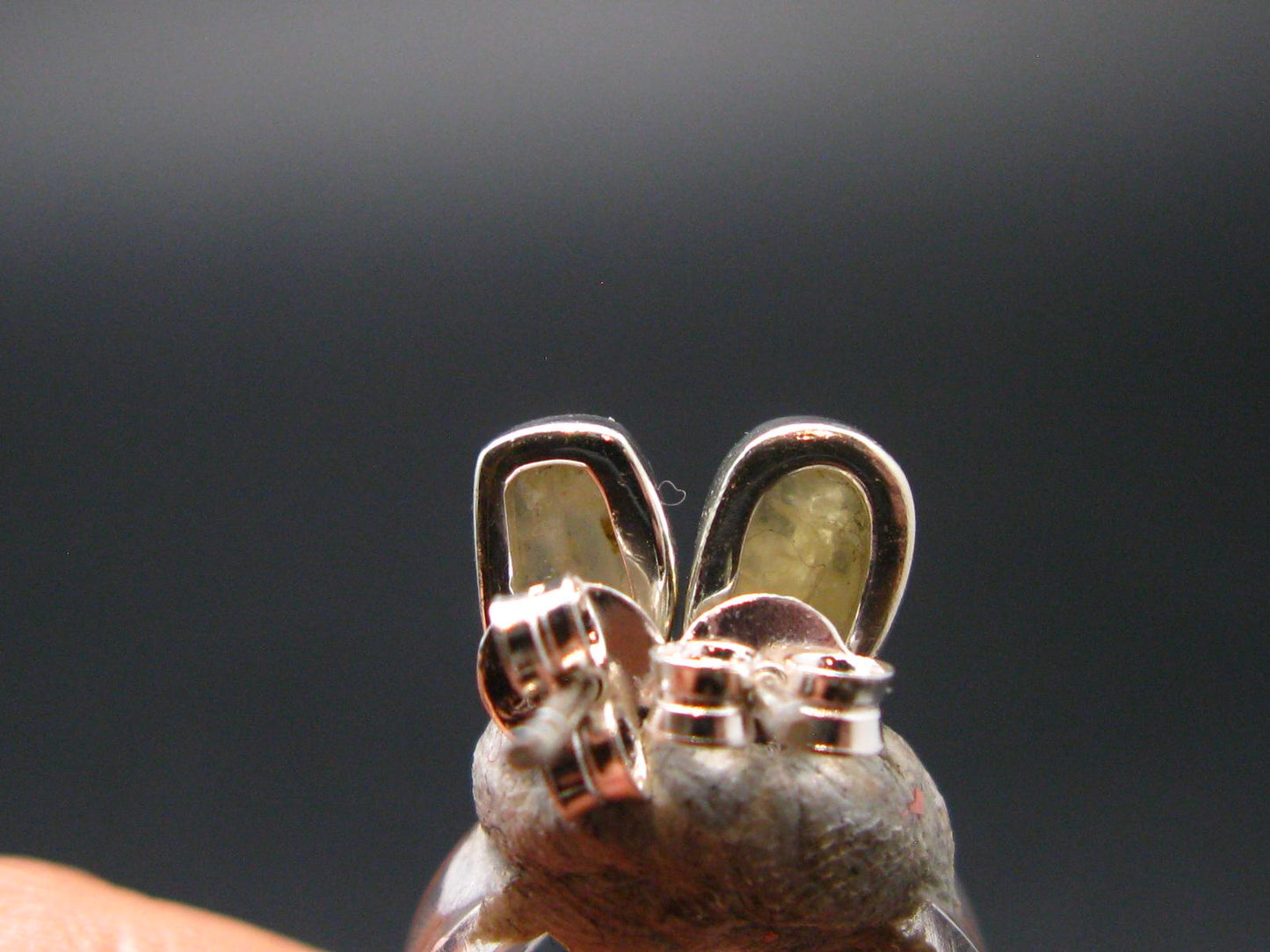 Rare Agni Gold Danburite Silver Studs From Tanzania - 1.08 Grams - 0.5"