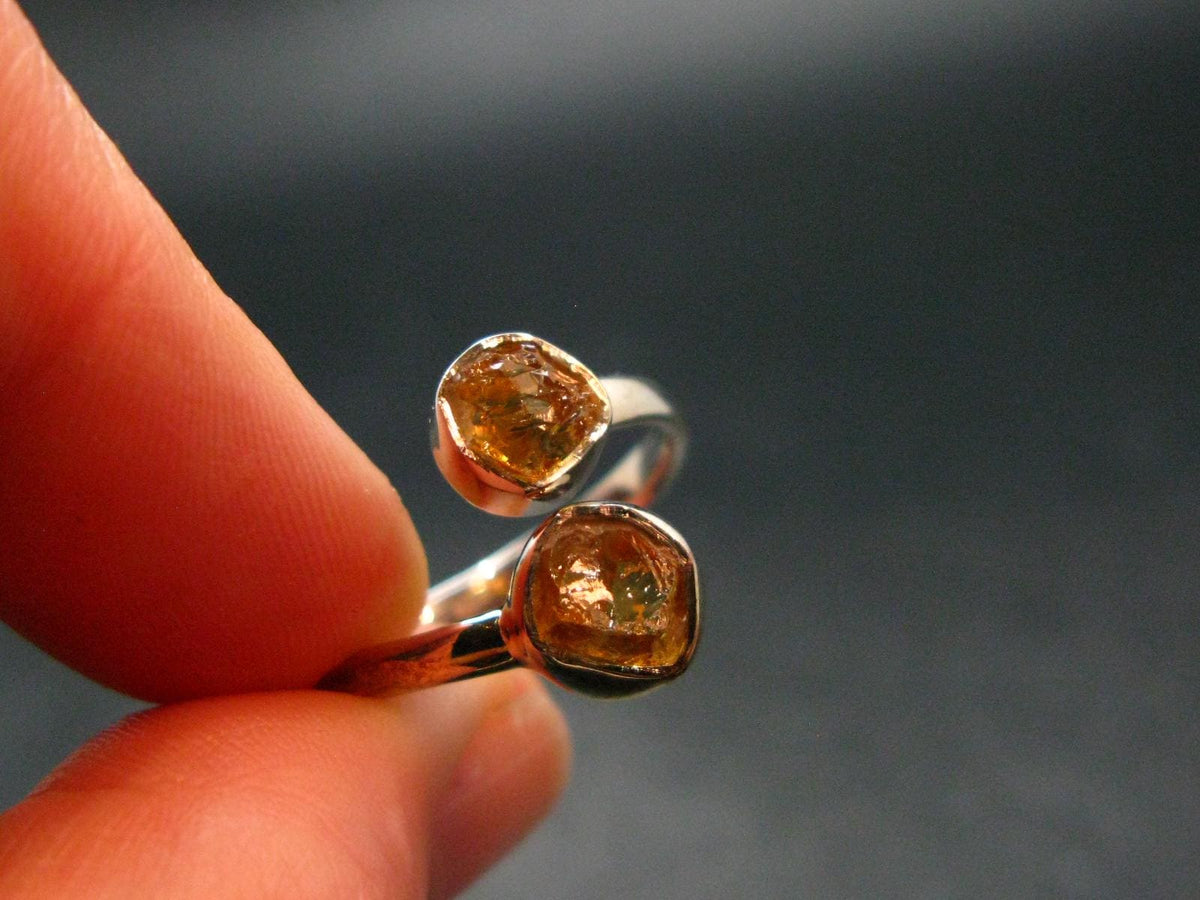 Citrine Sterling Silver Ring - Size 9 - 2.17 Grams
